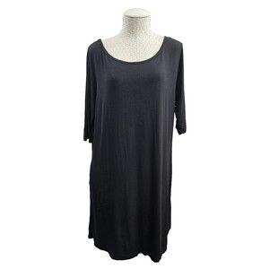 Yala Women's XL Haley Bamboo Pajama Tunic Top Crossover Front 3/4 Sleeve GUC